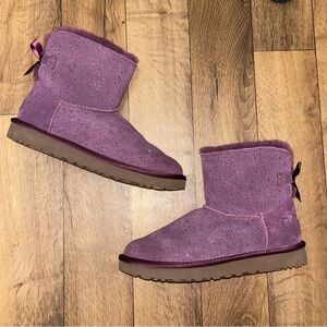Ugg Purple Ankle Boots with Bows